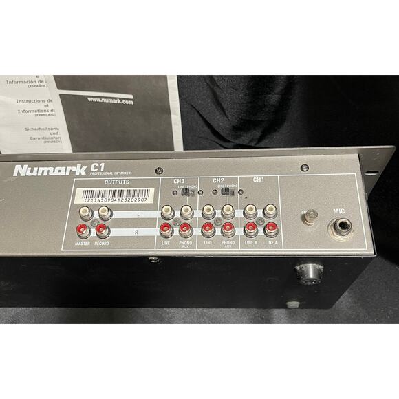 Numark C1 Professional 19" Mixer - AC 115/230V -- TESTED WORKS - Picture 6 of 6